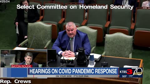 KTBS Report of Day 1 (25 Sep) of COVID Oversight Hearings at the Louisiana State Capitol