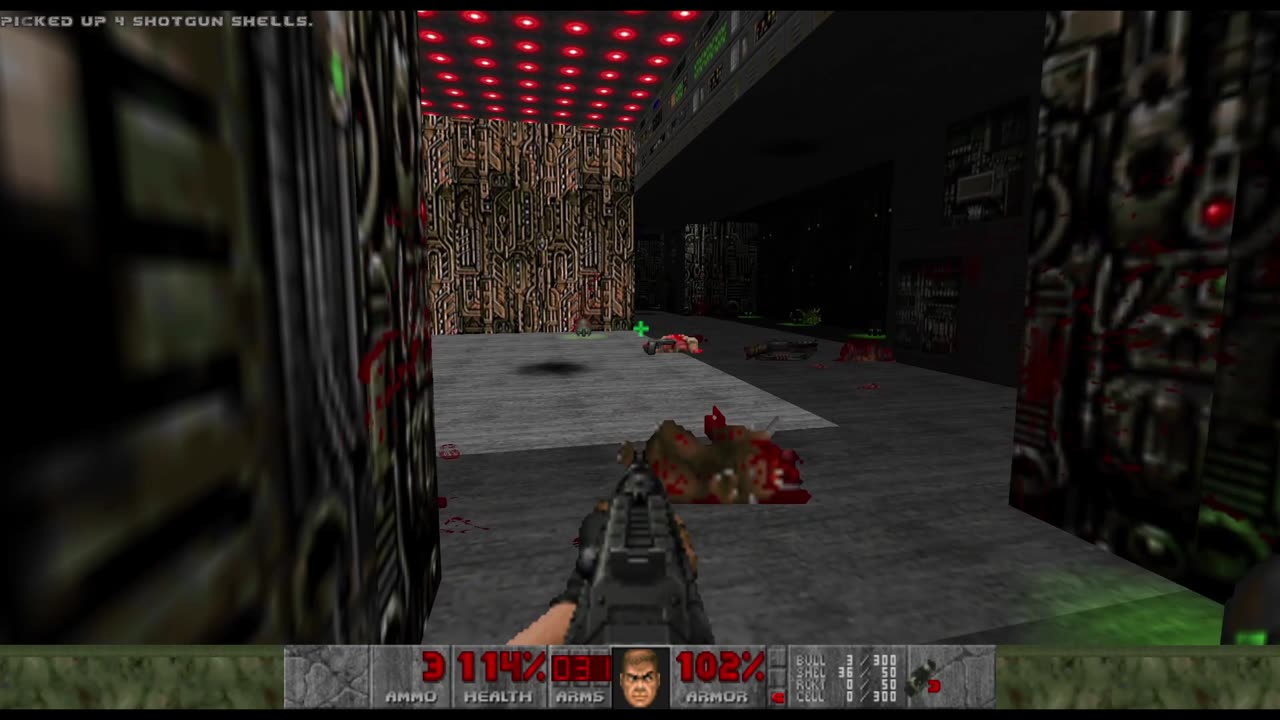 Brutal Doom - Knee-Deep in the Dead - Hard Realism - Pistol Start - Central Processing (E1M6)