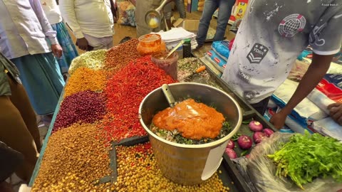 Massive Chana Mixture Making Local Village Market - Indian Street Food