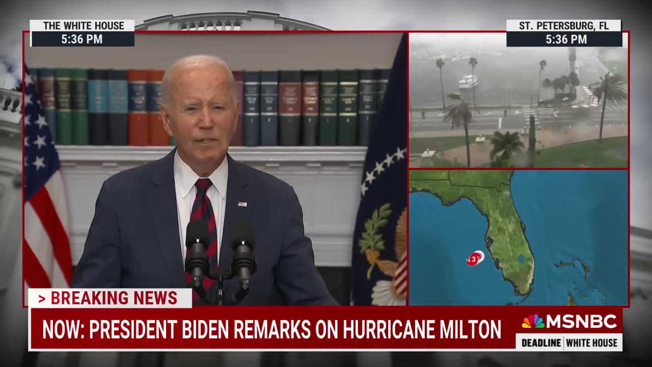 President Biden addresses Hurricane Milton, calls Trump sending COVID tests to Putin un-American