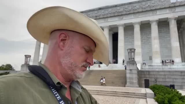 What is going on at the Lincoln Memorial in Washington DC