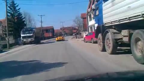 Lamborghini Gallardo in Nis. In the poorest part of Serbia