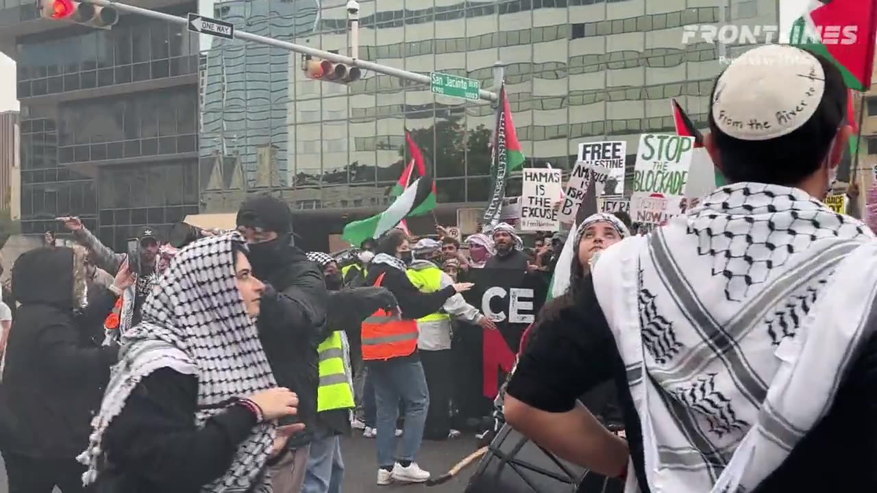 Palestinian Protesters Shut Down The Streets Of Austin, TX Calling For A 'Ceasefire' From Israel