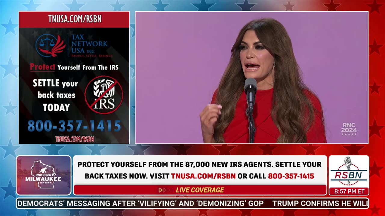 WATCH: Kimberly Guilfoyle at 2024 RNC in Milwaukee, WI - 7/17/2024