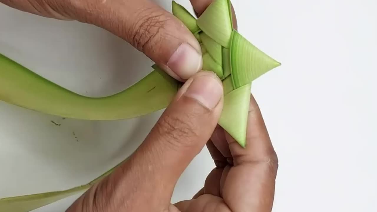 Coconut leaf star-Creative crafts with real leaves #craft #shorts #reels #coconutleaf