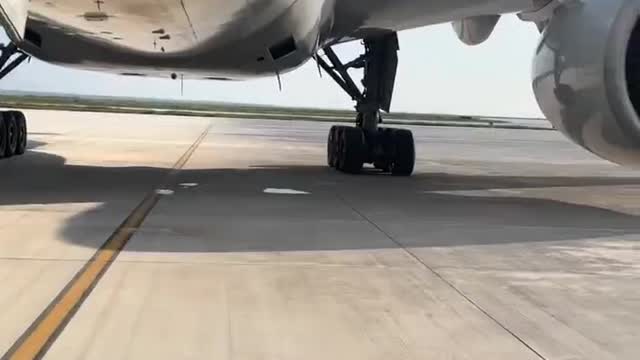 Airplane up close