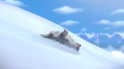 lazy white bear