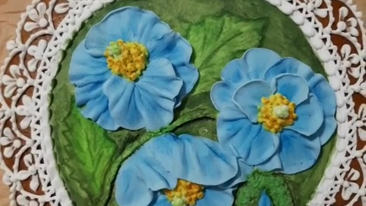 Видеоурок🌸Как сделать красивый пряник без заливки