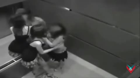 Strange things caught on the elevator camera