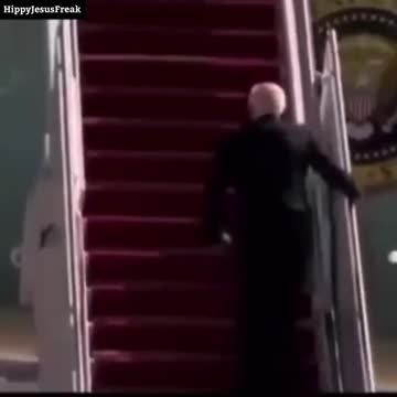 Trump Helping Biden up to air force fake one