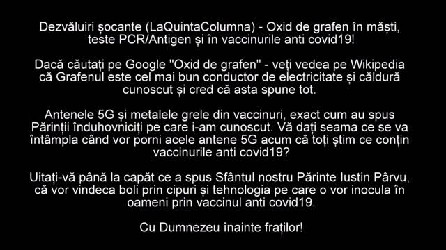 Dezvăluiri șocante - Oxid de grafen în măști, teste PCR/Antigen și mai ales în vaccinurile anti covid19!