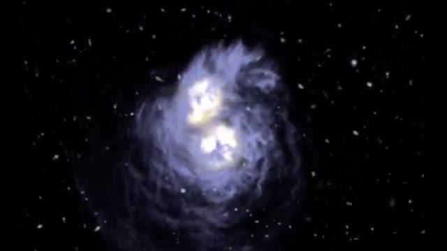 Cosmic galaxy collision