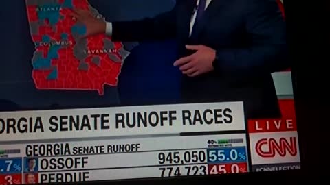 GA Senate runoff , Perdue's votes subtracted live on TV , second