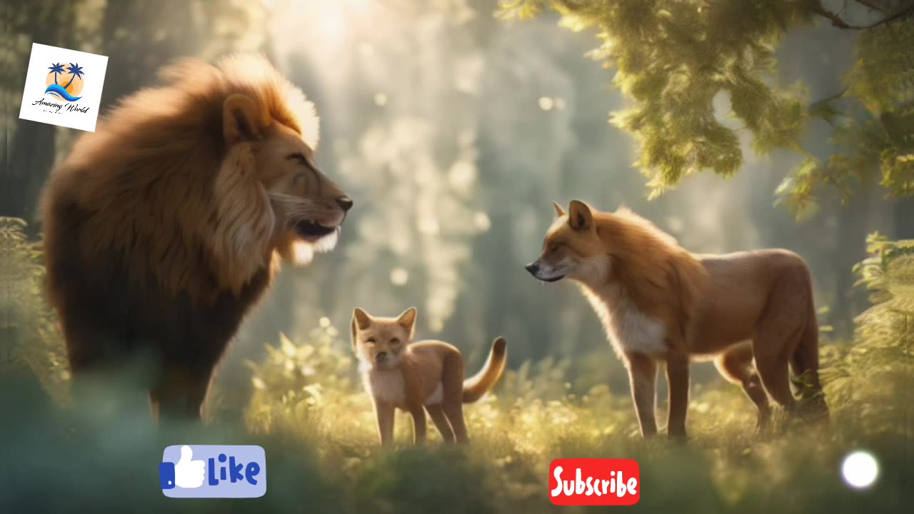 story of the lion king and a cunning fox.