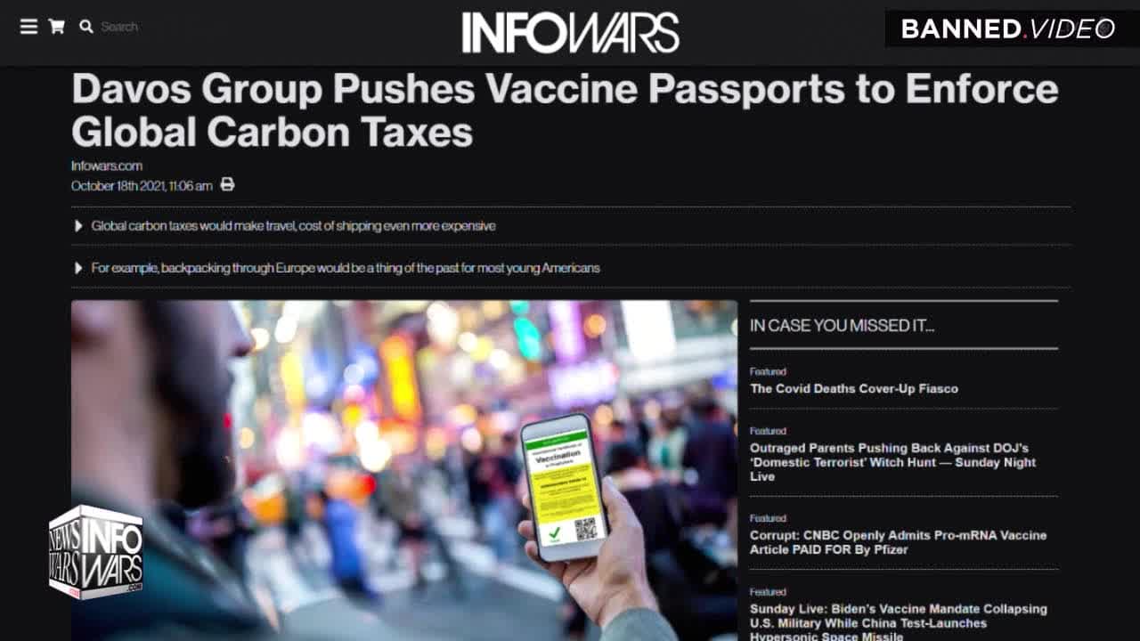 Davos Group Pushes Vaccine Passports To Enforce Global Carbon Taxes