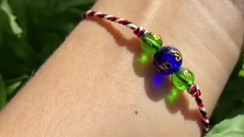 Balinese Tridatu Knot Bracelet: A Crystal Charm for Safety and Protection