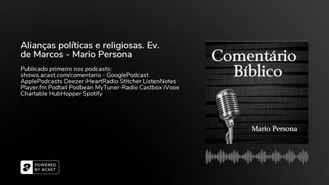 Alianças políticas e religiosas. Evangelho de Marcos - Mario Persona