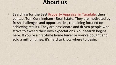 Best Property Appraisal in Taradale.