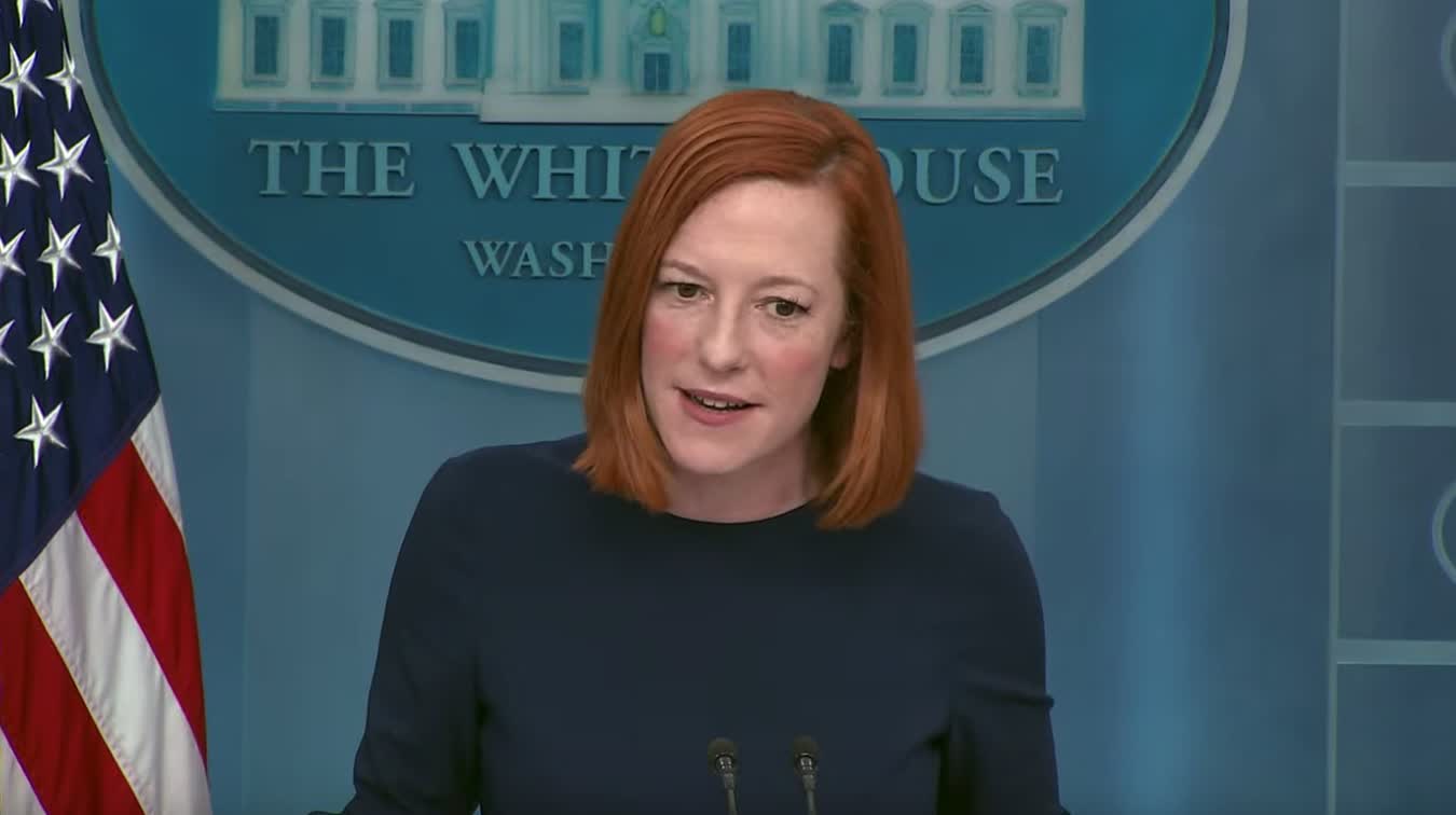 Psaki is asked to clarify Biden's "If I've got to go to war, I'm going with you guys" comment