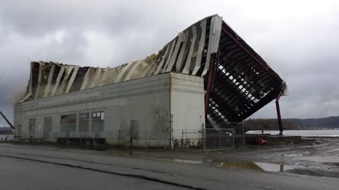 Tugboat pulling down building part 2