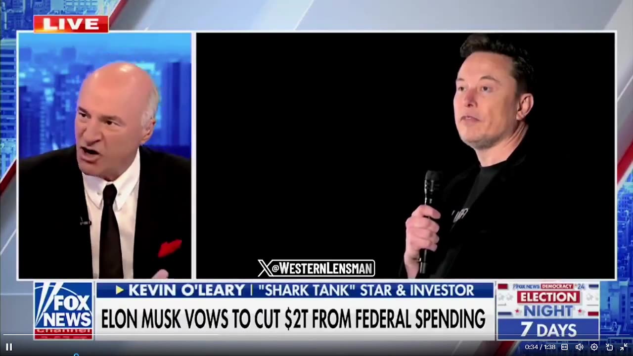 🚨NEW: Kevin O'Leary muốn “thả chó săn” vào vấn đề lãng phí của chính phủ và ủng hộ @elonmusk.