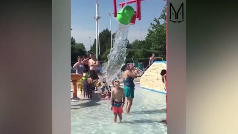 Amusement park funny fails