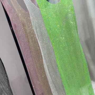 Diamond Party Daywear Round Neck Sexy Long Diamond Mesh Bottom Dress Thin Glitte