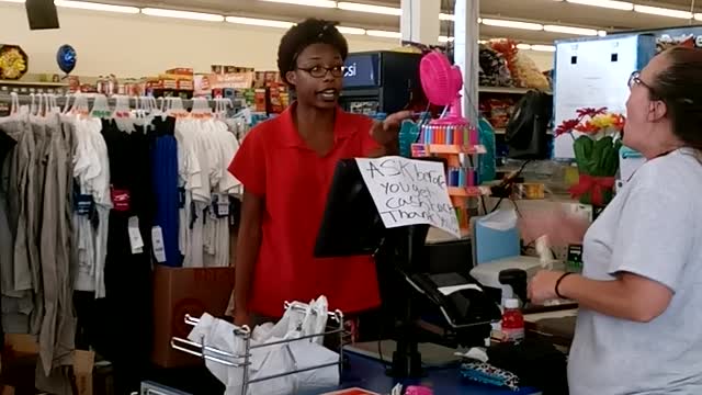 Intense Argument Between Cashier and Customer