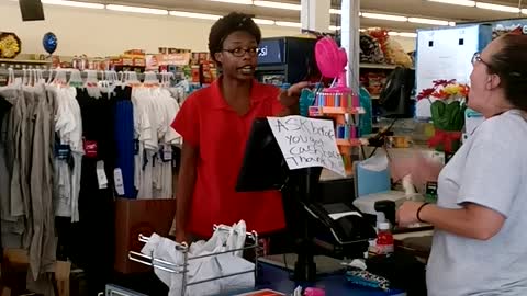 Intense Argument Between Cashier and Customer