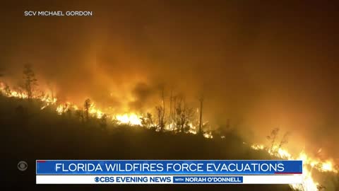 Florida wildfires force evacuations