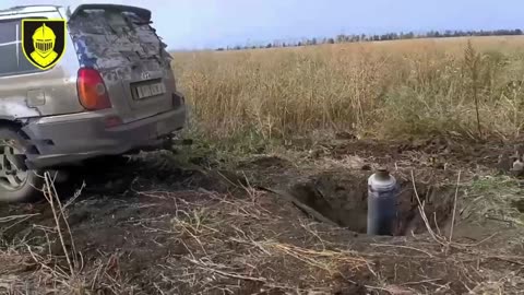 Ammunition handling - Ukrainian sappers disposing of rockets from 'Grad'