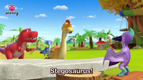 Babies watching dinosaurs