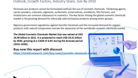 Cosmetic Chemicals Market Analysis Report: Size, Share, and Trends Forecast for the Next Period