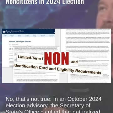 Fact Check: Texas Secretary Of State Did NOT Open Voting To Noncitizens In 2024 Election