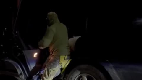 Ukrainian man abducted by the Zelensky regime's TCC abductors during nighttime in Ternopol