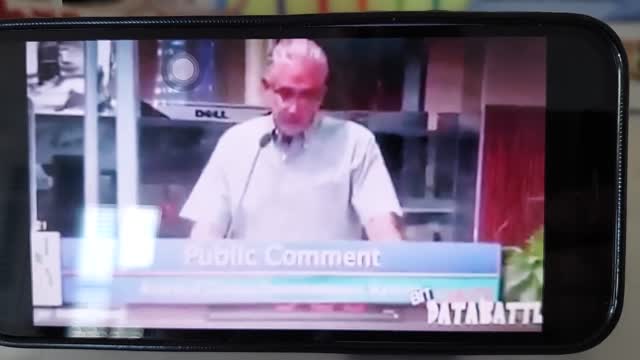 Gentleman voicing his objection to the vaccine
