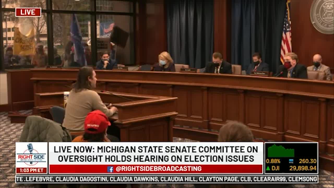 Witness #18 testifies at Michigan House Oversight Committee hearing on 2020 Election. Dec. 2, 2020.