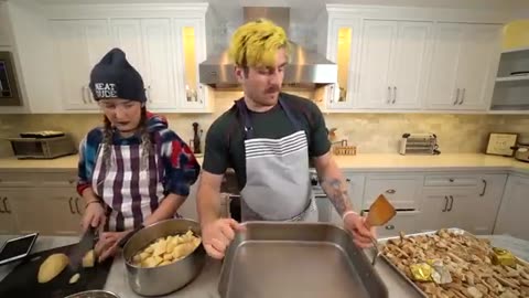making food for thanksgiving