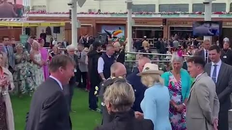 Queen Camilla puts on animated display as she attends Ebor Festival at York Racecourse for first time since becoming patron