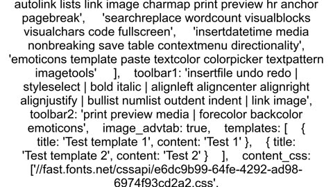 how to enable font family and color options in tinymce editor