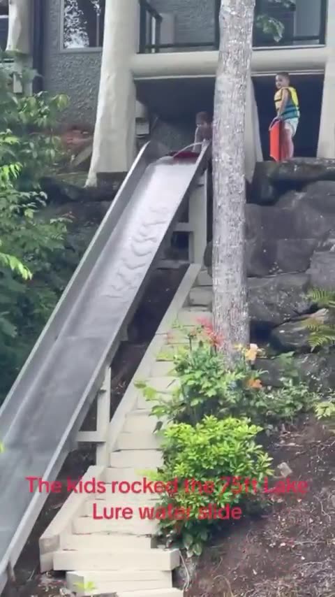 Best Water Slide on The Lake!! #funshorts #enjoyinglife