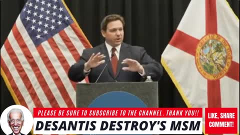 Reaction : DESANTIS DESTROYS MSM