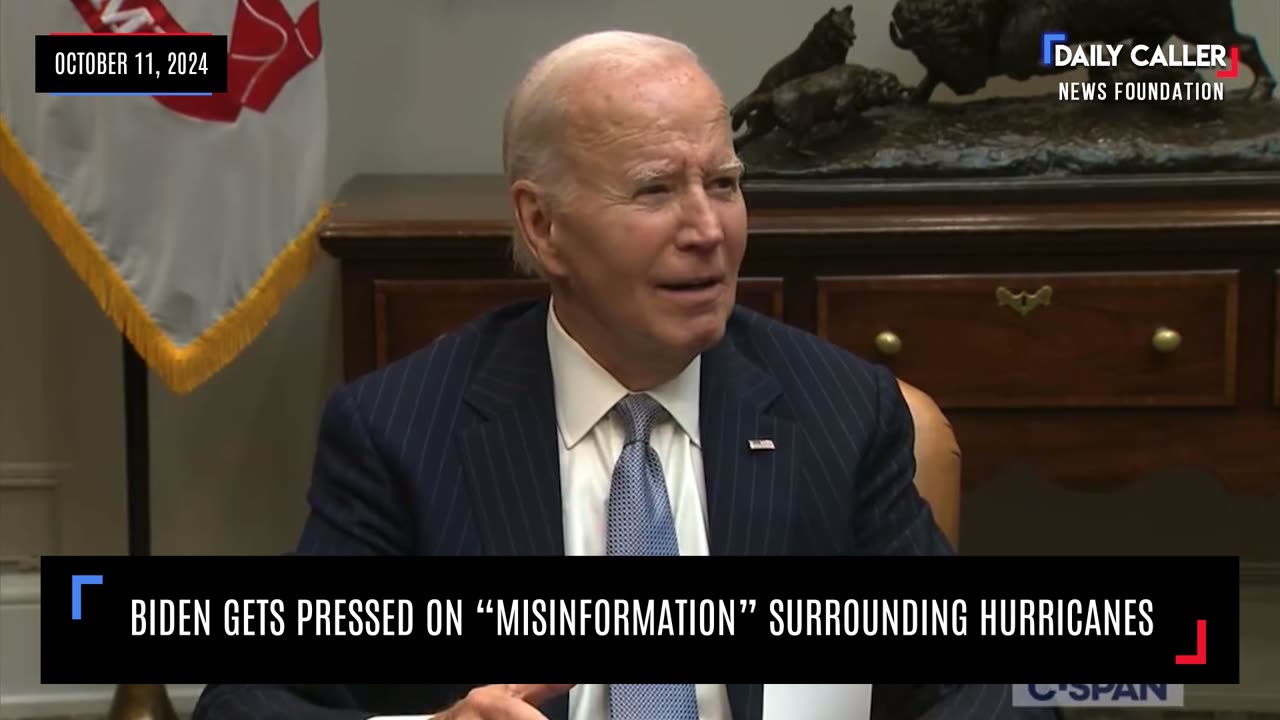 Biden Gets Pressed on "Misinformation" Surrounding Hurricanes