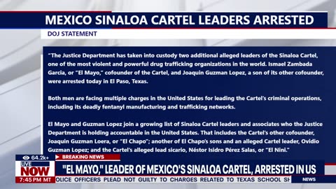 Mexico's Sinaloa cartel leader 'El Mayo' arrested in US