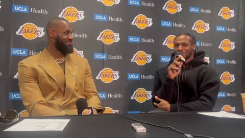 LeBron James and Bronny James on making history tonight.