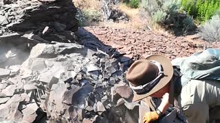 Smashing Slate Rock - ASMR