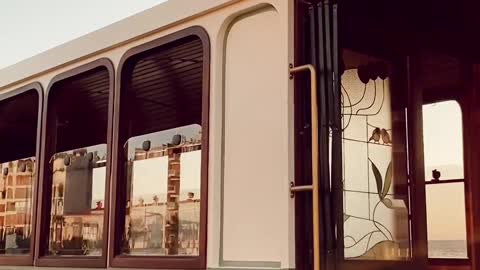 Tram in Turkey with Sunshine