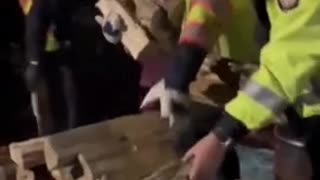 Police Take Firewood From Freedom Convoy