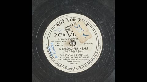 GRASSHOPPER HEART AND a BUTTERFLY BRAIN by THE FONTANE SISTERS and THE SONS OF THE PIONEERS