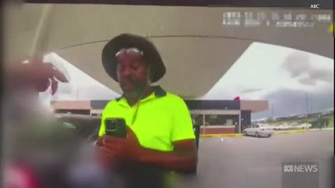 Dramatic footage of an arrest at Aussie petrol station emerges